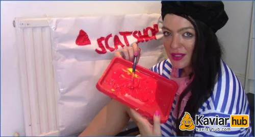 evamarie88 malt mit Einlauf und Kaviar ihr schmutziges Kunstwerk - Kaviar Scat Video auf KaviarHub